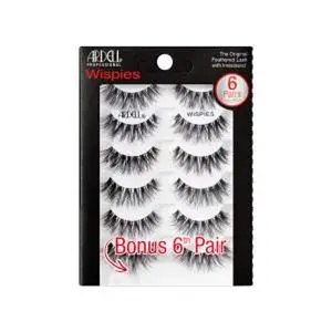 Ardell False Eyelashes Wispies Black, 1 pack (6 pairs per pack) Makeup Cosmetic