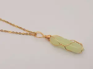 Glow in the Dark Crystal Pointed Necklace, Kid Necklace, Atlantis Cosplay Necklace,