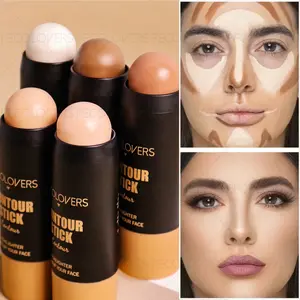 5pcs/set Contour Bronzer Stick, Suitable for Face, Covering Blemishes and Dark Circles, Creamy Texture, Silky Smooth, Modifying Facial Contours, Essential Daily Cosmetics