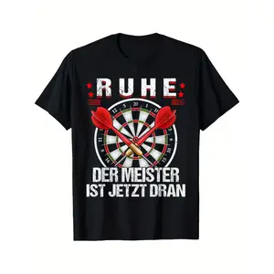 Darts Player Funny Graphic Cotton Tee,Vintage Oversized Fashion Outfit,Comfy Outdoor Top,Best Valentine Gift For Family Male Friends