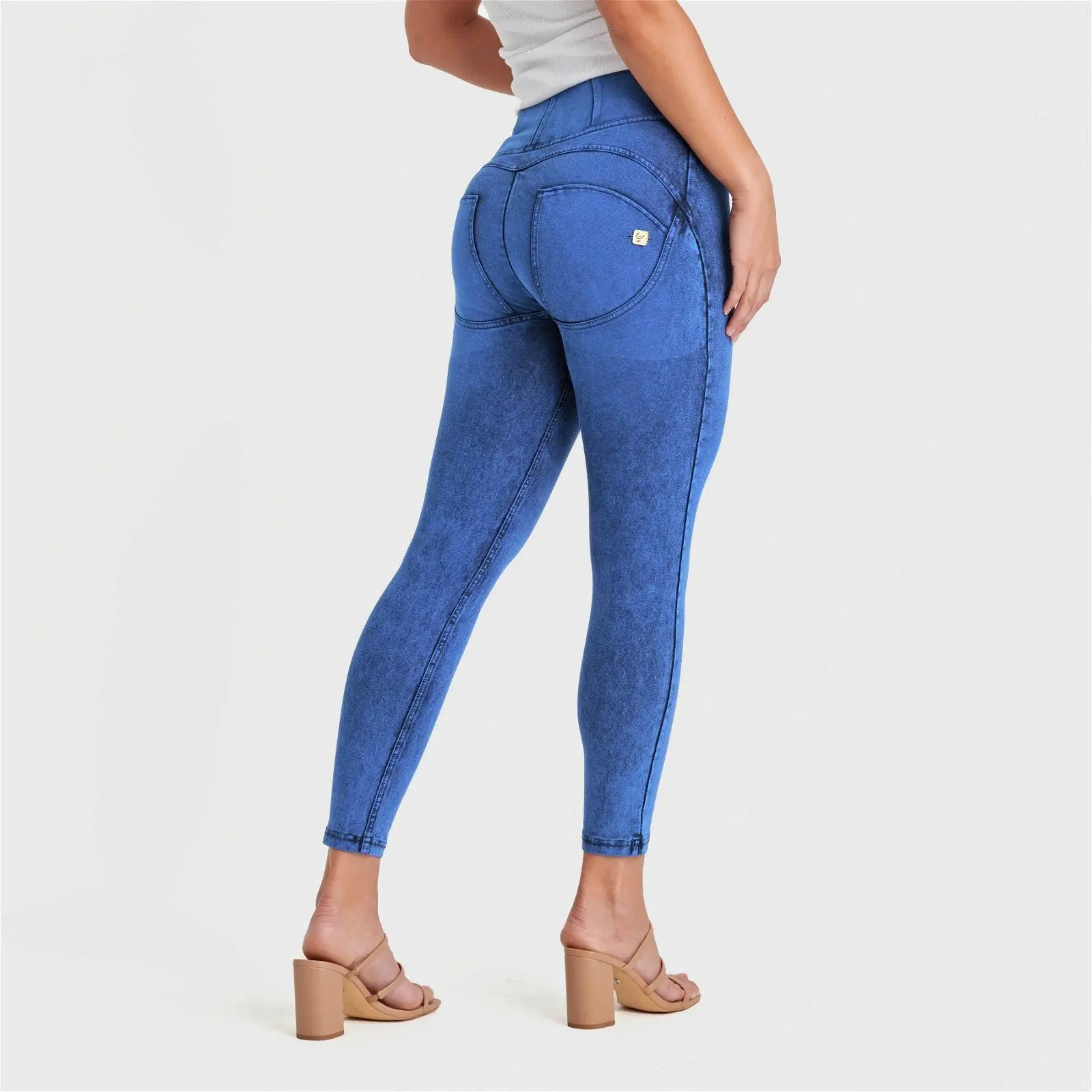 WR.UP® Denim - High Waisted - Petite Length - Cobalt Blue + Blue Stitching
