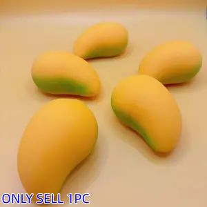 Mango Shape Stress Relief Toy, Creative Fruit Squeeze, Soft Sensory Fidget Toy for Kids and Adults, Perfect Gift for Holidays, Fidget Squishies