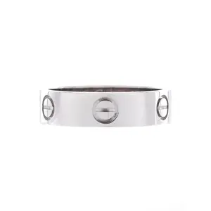 Pre-owned Cartier Love Band Ring 18K White Gold by Rebag