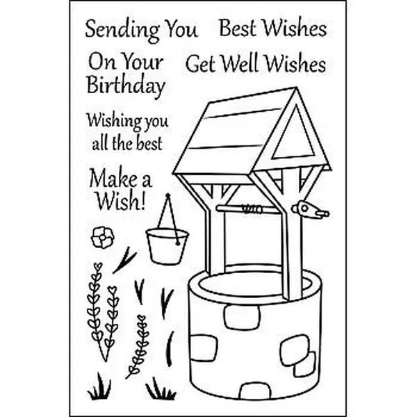 Crafts & Sewing The Stamps of Life wishingwell2stamp Clear Stamp Set