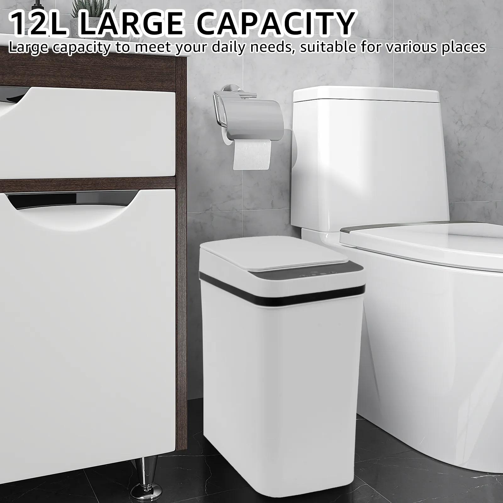 Automatic Sensor Trash Can 12L Touchless Infrared Motion Sensor Smart Trash Can for Kitchen Bathroom Waterproof Wastebasket NEW Automatic Sensor Trash Can 12L Touchless Infrared Motion Sensor Smart Trash Can for Kitchen Bathroom Waterproof Wastebasket NEW