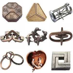 Lock Puzzles Classic IQ Metal Brain teaser Magic Baffling Puzzles Game Toys For Children Adults Funny Gifts Metal Puzzle