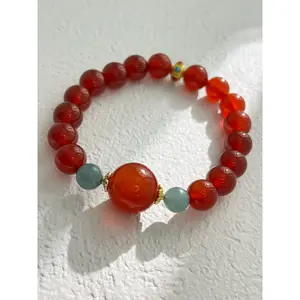 Red Agate & Aquamarine Chakra Bracelet| Root + Throat Chakra Healing  Aries Scorpio Pisces Zodiac Crystal #RedAgateBracelet#AquamarineJewelry#ChakraHealing#Zodiac Crystal.#TikTokMadeMeBuyIt
