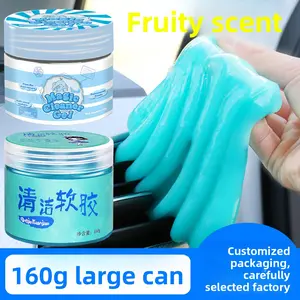 Multifunctional Cleaning Gel for Car & Home, Reusable Sticky Dust Cleaner Mud for Keyboard, Air Vent, Crevice & Interior Detailing, Super Stretchy Jelly Cleaner to Pick Up Dust & Dirt Easily