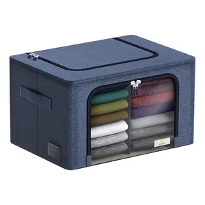 Sorbus Foldable Organizer Bin with Divided Interior - Large