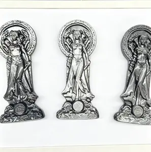 1pc Natural Obsidian Goddess Carving, Handcrafted Crystal Statue for Spiritual Decor & Healing