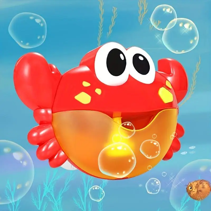 Automatic Crab Bubble Machine, Bubble Maker with Music, Colorful Bath Toy Gift for Girls & Boys, Perfect for Bath Time Entertainment