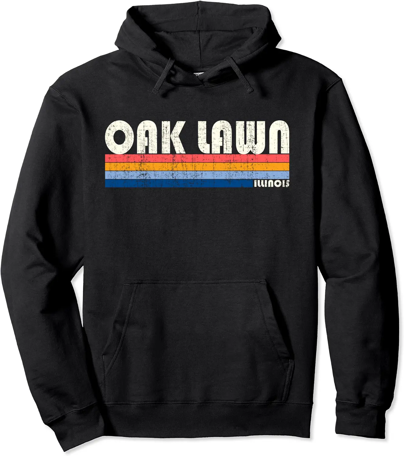 Vintage 70s 80s Style Oak Lawn, Illinois Pullover Hoodie - Rosazamorap Shop 36B0814B99DS