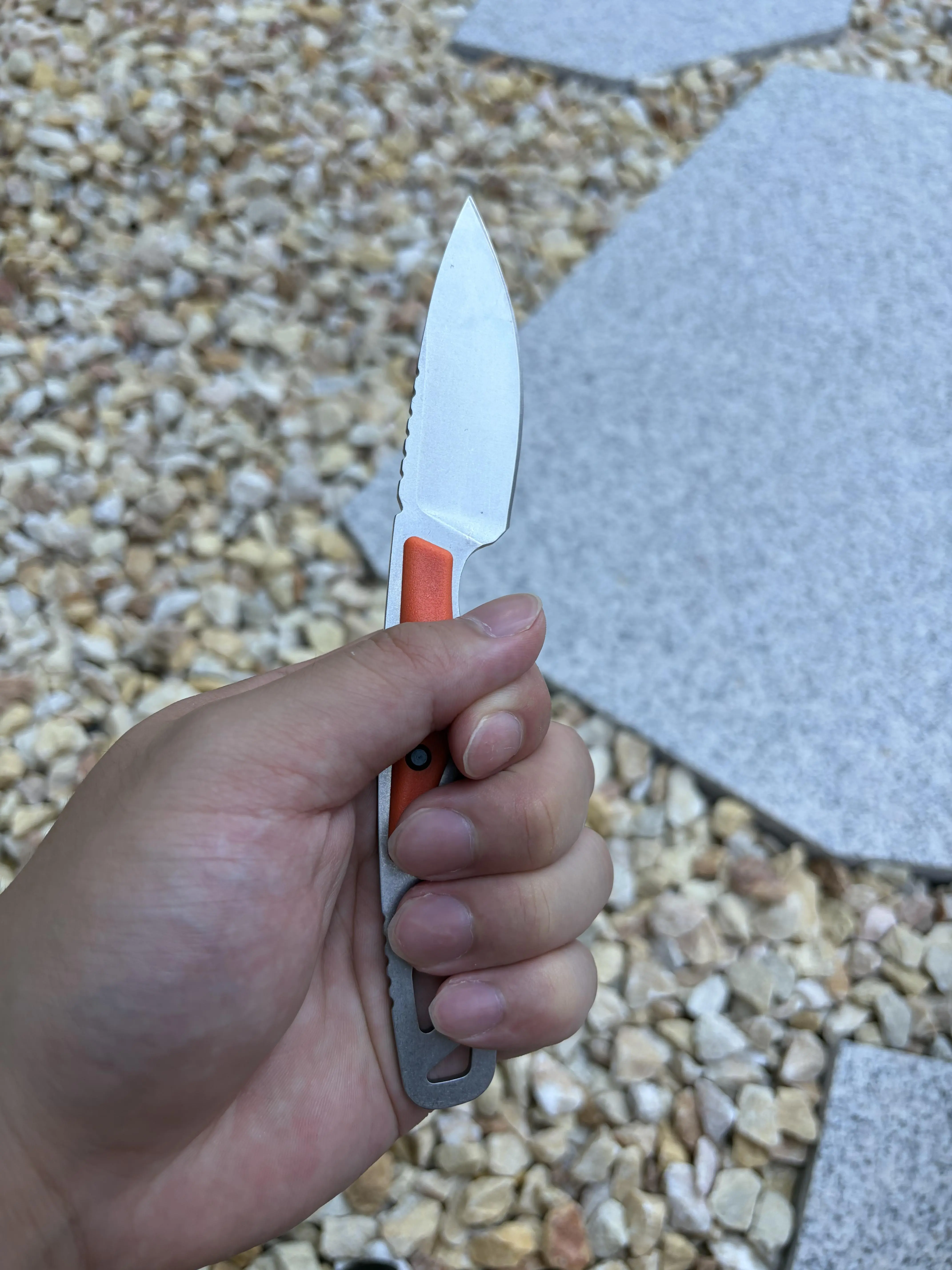 H635 Unique    Steel   Fixed   Blade  Knife with Nylon Fiberglass Handle — Outdoor Survival Camping Tool, Home Fruit Knife,