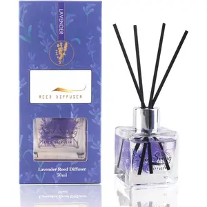 Reed Diffuser Set with Sticks Lavender  Oil Scent Diffuser for  Office Bathroom Decoration Perfume and Gifts 50ml/1.7 oz