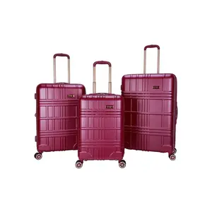 Jewel Plaid Luggage Collection in Violet