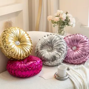 1PC Decorative Pumpkin Pillow - Creative Decorative Cushion Solid Color Versatile Round Cushion for Living Room, Sofa, Nap, Bay Window & Tatami