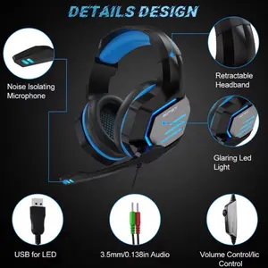 NPET HS10 3.5mm Wired Gaming Headphones With Microphone 120° Adjustable PC Bass Stereo Gamer Headset For PS4 PS5 Xbox Smartphone
