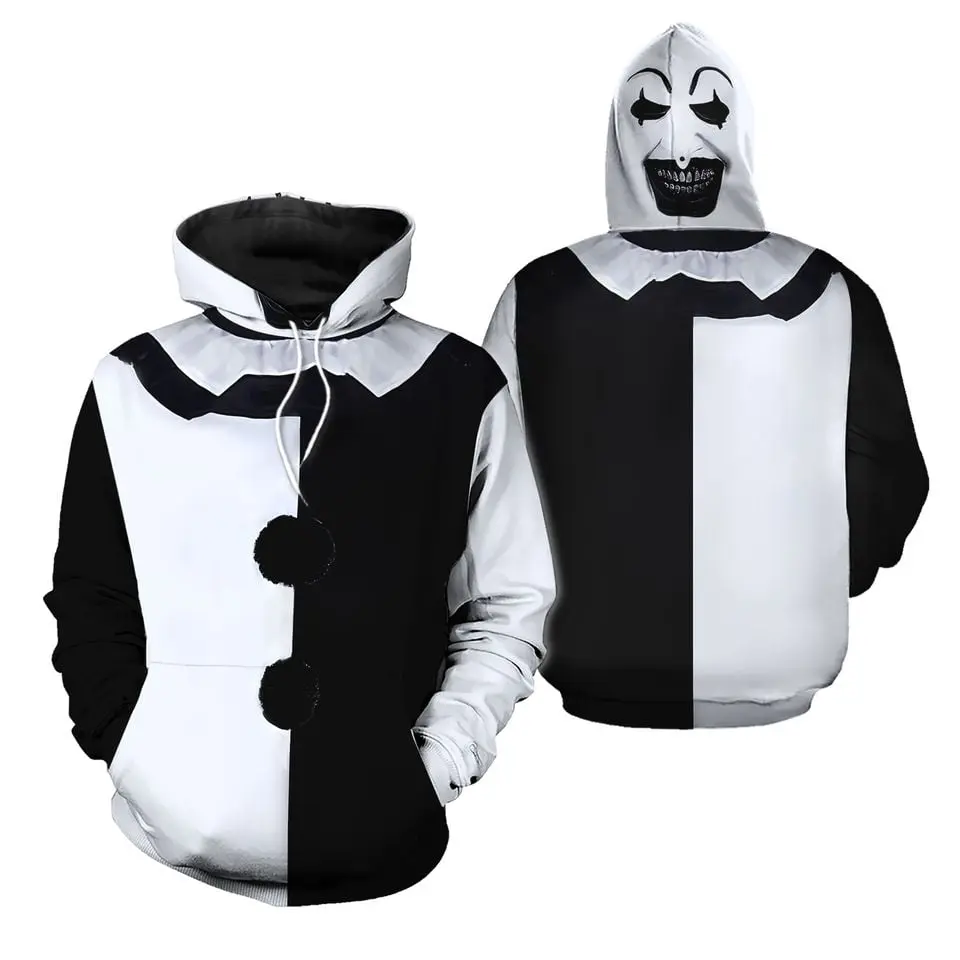 Horror Clown Cosplay Costume, Clown 3D Hoodie