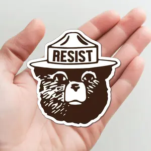 Resist Bear Die-Cut Sticker