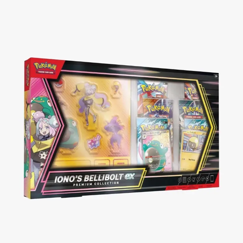 Pokemon: Iono’s Bellibolt ex Premium Collection- Ripped Live or Shipped Sealed Tcg Booster Packs