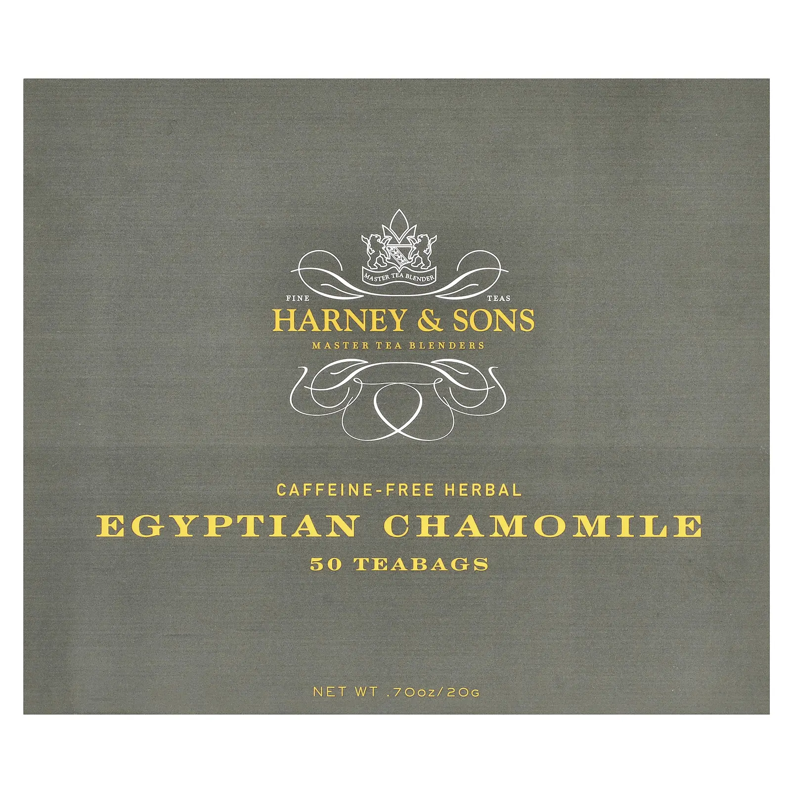 Harney & Sons Herbal Tea, Egyptian Chamomile, Caffeine-Free, 50 Tea Bags, 0.7 oz (20 g)