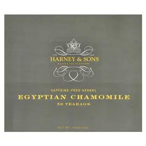 Harney & Sons Herbal Tea, Egyptian Chamomile, Caffeine-Free, 50 Tea Bags, 0.7 oz (20 g)