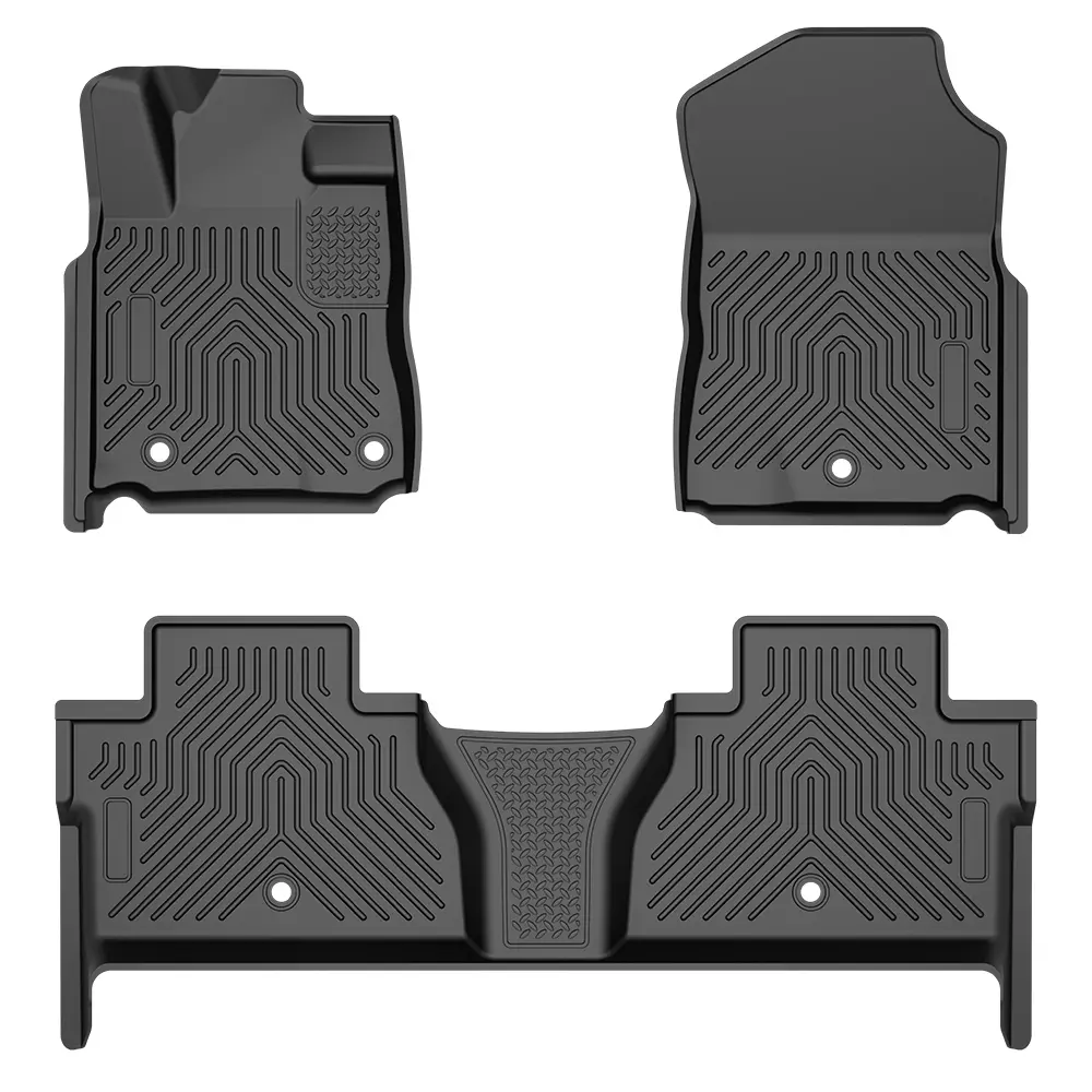 ALLGOOD All Weather 3D TPE Truck Floor Mats Liners, Custom Fit for 2014-2021 Toyota Tundra CrewMax Cab, Auto Accessories for Car