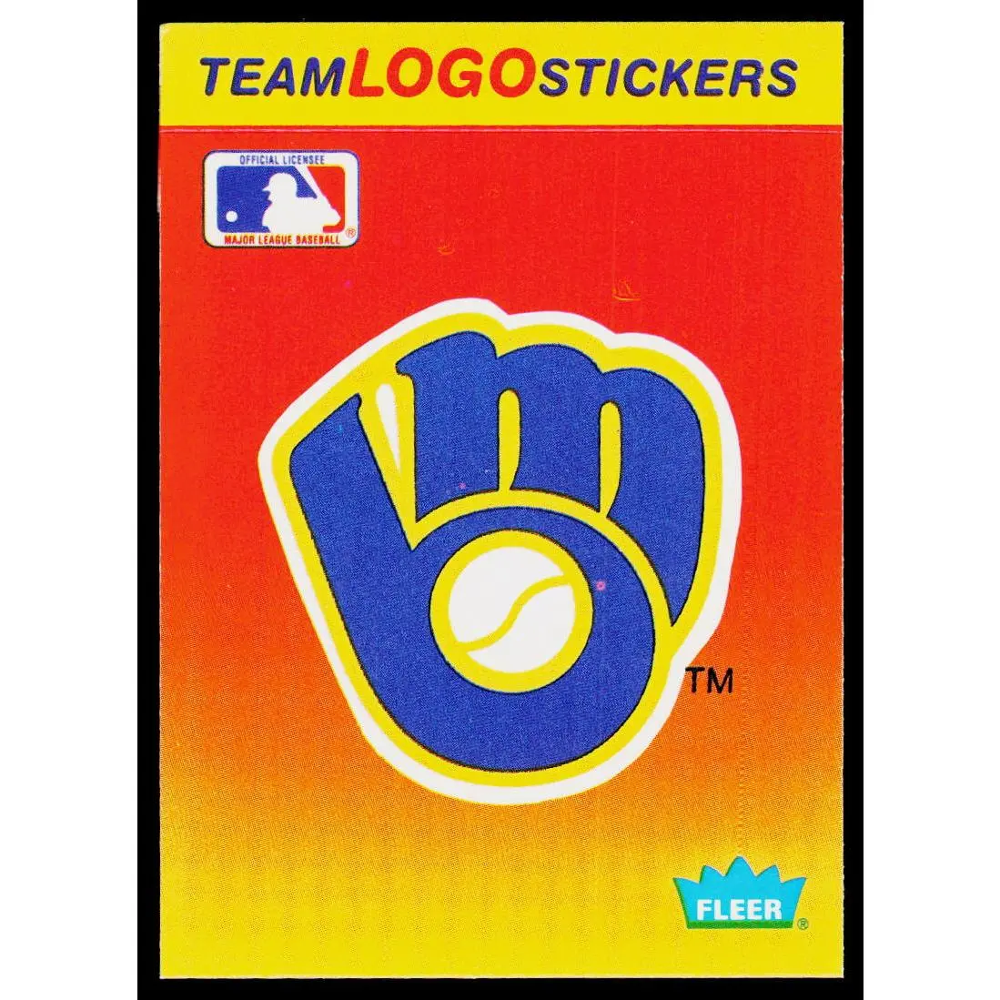 Milwaukee Brewers 1991 Fleer Team Logo Stickers #NNO Milwaukee Brewers