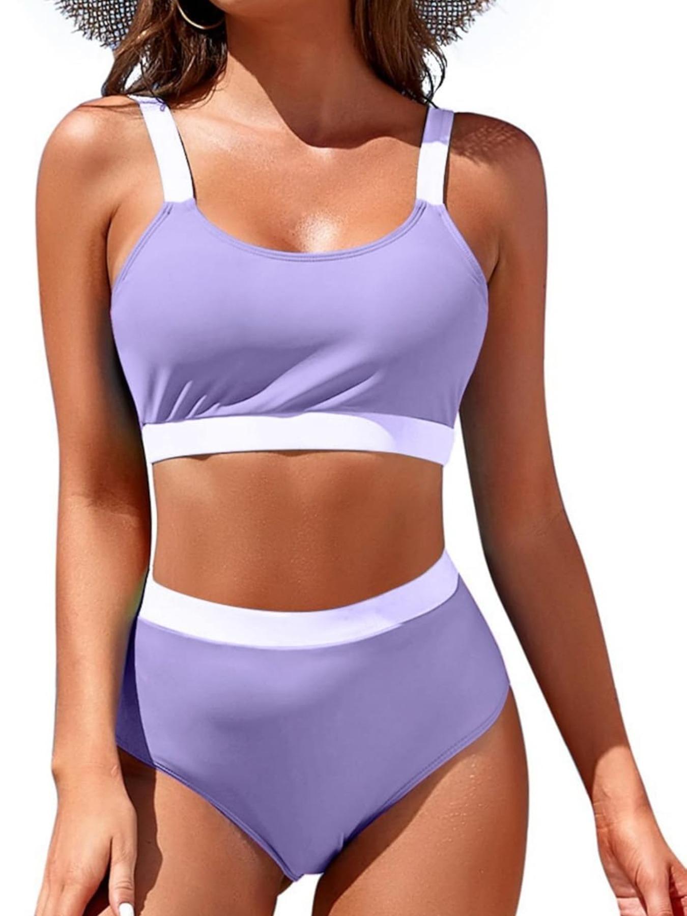 New European/American bikini swimsuit for women—sexy, soft-padded design suitable for hot springs, bathing, and vacations