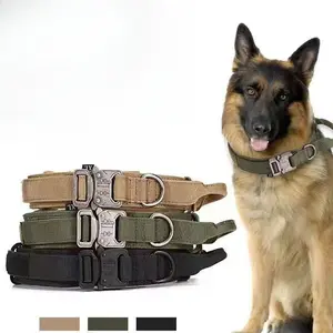 Heavy Duty Large Dog Collar Extra Strong for Big Dogs Pit Bull Extra Large Breed Neck Collar Durable Nylon Chain Link Training Collar for Medium Large Dogs Adjustable Stainless Martingale medium-sized pet angle harness in accessories   stuff cool