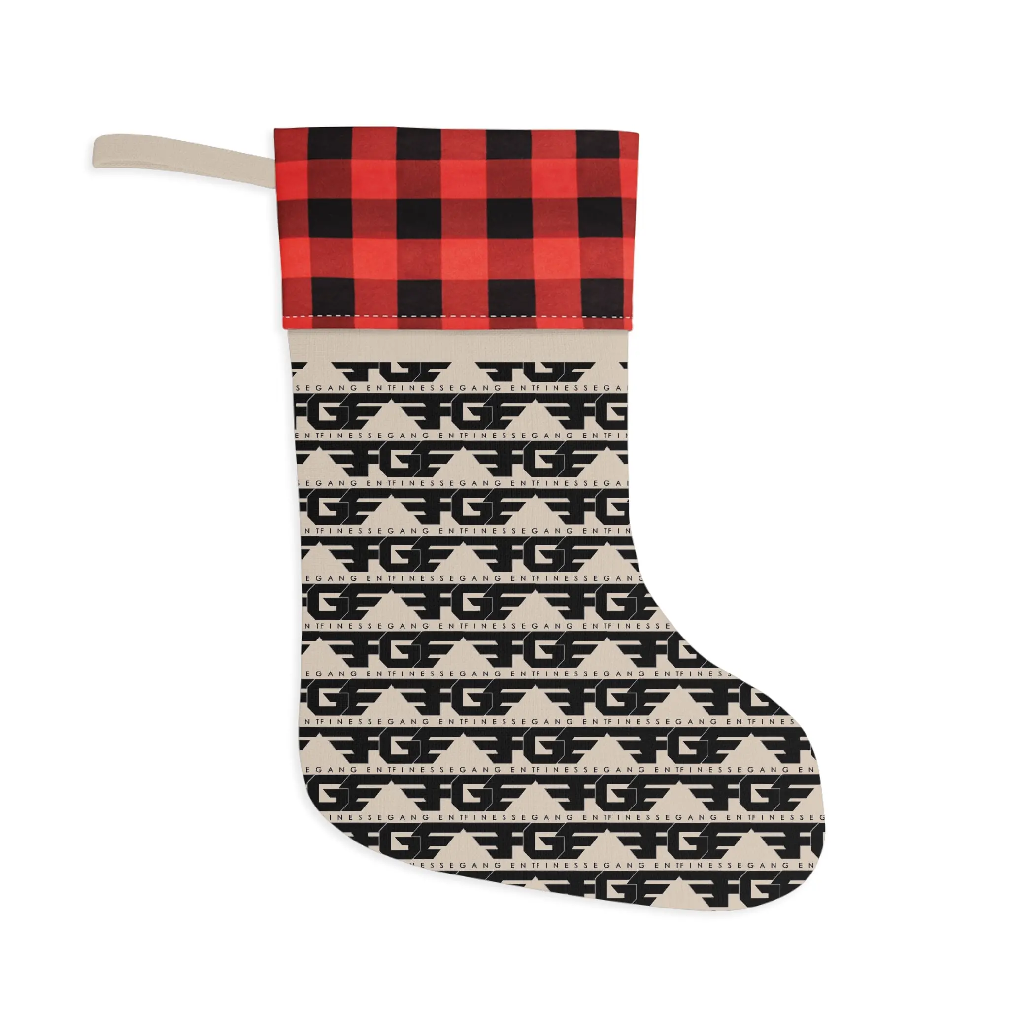 FGE Plaid Christmas Stocking - Cozy Holiday Decor