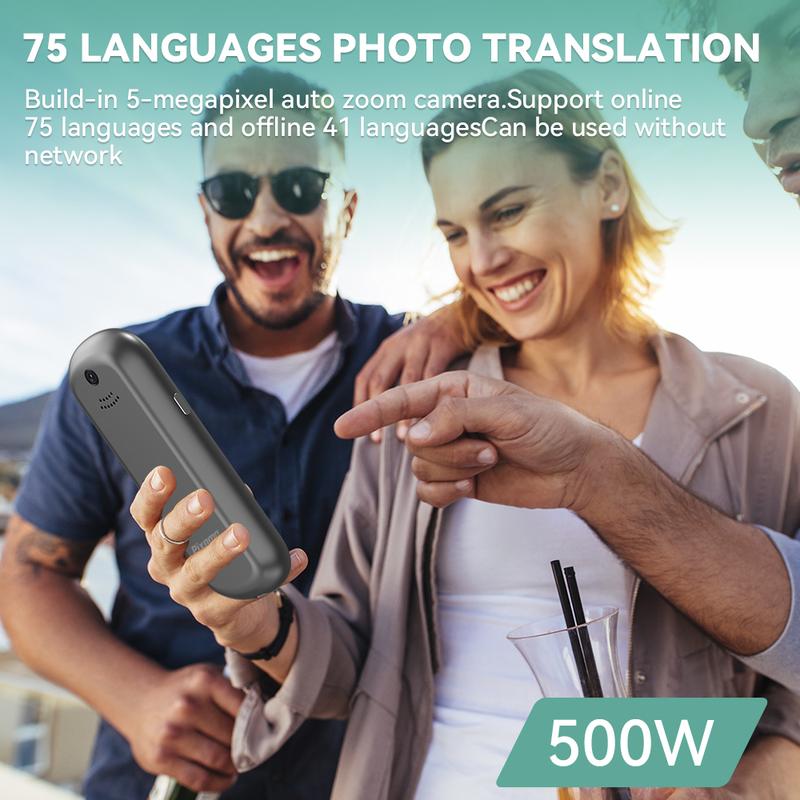 AI language translation device, supports 139 languages, real-time voice online translation, offline translation, photo translation, suitable for work, business, travel, socializing, and learning