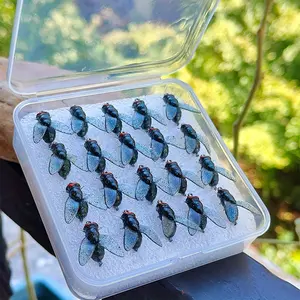 Trout Fishing Lures Set, Fishing Lure Kit, 20 Pieces Artificial Fly Bait Hooks, Realistic Soft Fish Attractant, Ideal for Salmon Trout, New Hook Design