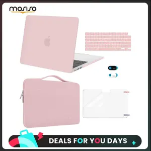 MOSISO Compatible with MacBook Air 13 inch Case M5 2026 M4 2025 M3 M2 2024-2022 A3449 A3240 A3113 A2681,Hard Shell&Sleeve Bag&Keyboard Skin&Webcam Cover&ScreenFilm for MacBook Air 13.6, School, Screen Protector