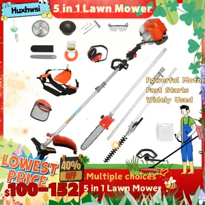 Huxhwsi 5 in 1 Lawn Mower, Multiple Chioces 52CC/26CC Gas Weed Trimmer,Muti-Functional Trimming Tools,Gas hedge Trimmer, Cordless Hedge Trimmer, 2-Stroke Brush Cutter, Handheld Chainsaw Hedge Pruner