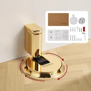 1 Pack Windproof  Door Stopper, Concealed Retractable Design  Adhesive Wall Protector for Kitchens Bedrooms Offices, GP