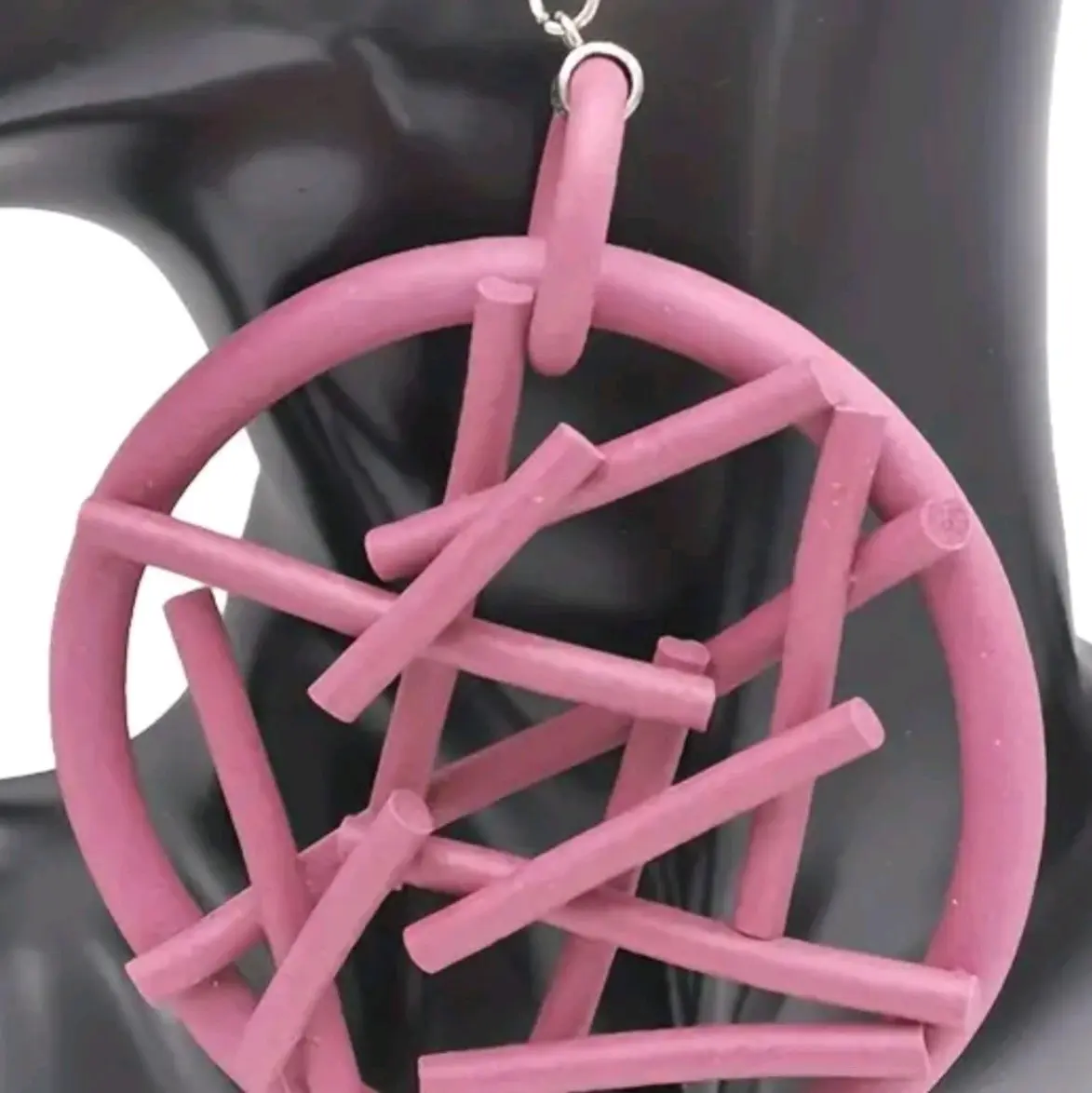 LIGHT PURPLE...Lightweight Rubber Tubing Fashion Earrings - Flexible and Comfortable, Available in Various Styles and Colors