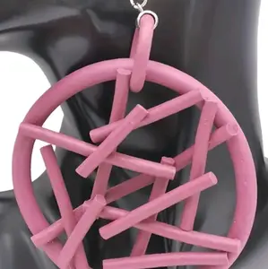 LIGHT PURPLE...Lightweight Rubber Tubing Fashion Earrings - Flexible and Comfortable, Available in Various Styles and Colors