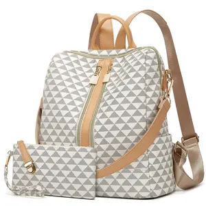 MAKES Trendy Leather Backpack Purse for Women and Ladies - Versatile Shoulder Daypack for Shopping Travel and Everyday Use