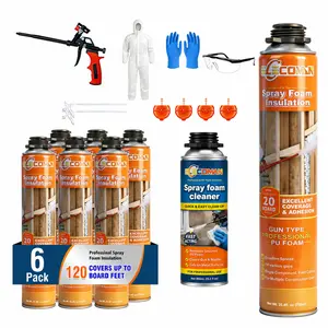 Spray Foam Insulation Kit, 750ml Spray Foam, High Density Closed CellPolyurethane Wide Spray Foam Kit for Reduced EnergyBills, Easy DIY Use for Walls, Ceilings, Attics and Garage Doors