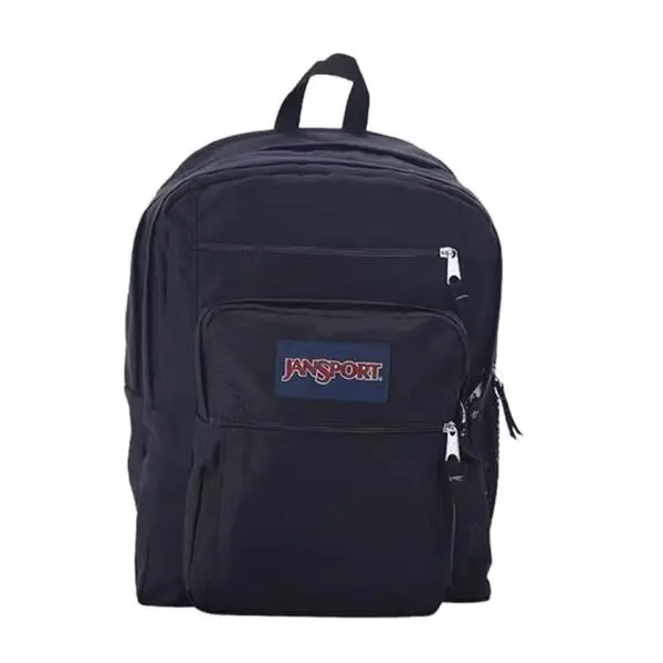JanSport Big Student is a high-capacity backpack featuring a 15-inch laptop compartment; available in navy blue and black—suitable for school, travel, or work.