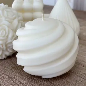 Spiral ball Candle - Shaped Candle - Natural Soy Wax Candle - Handmade - House warming Gift - Home Decor- soy gift idea Aroma Cozy Vanilla Decoration