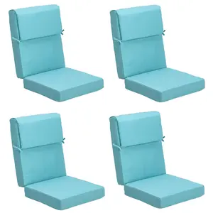 Aoodor Outdoor Chair Cushion 45”L x 22”W x 4”H Patio Furniture Seat Cushion - Set of 4