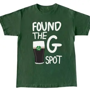 Found The G Spot St Patricks Day Shirt| Funny Guinness Beer Lover Tee| Lucky Shamrock Graphic T-Shirt| Sarcastic Irish Party Graphic Tee, Shortsleeve, basic tops, Fabric Cotton, Women's Top, Menswear Top, Gifs, Streetwear