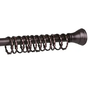 Utopia Alley HK5RB Shower Hooks - Shower Curtain Rings for Bathroom - Rust Proof Shower Curtain Hooks for Shower Curtain or Liner - Set of 12, Oil Rubbed Bronze