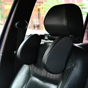 Car Headrest Pillow, Adjustable Head Neck Support Pillow, U- Shaped Design, Travel Sleeping Car Headrests, Only fit for Car Seat Headrest with Rods, Ideal for Kids and Adults, Car Supplies Accessories