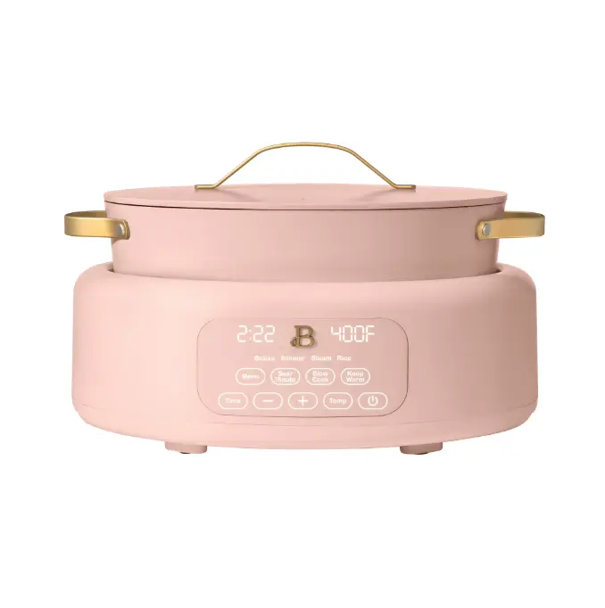 Beautiful 10 in 1, 6 Qt Electric Multi-Cooker with EverGood Non-Toxic Ceramic Nonstick Coating, Rose by Drew Barrymore