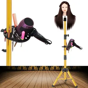 55 Inch Wig Stand Tripod - Adjustable Mannequin Head Stand Tripod Stainless Steel Wig Tripod Stand Wig Head Stand Tripod with Tool Tray