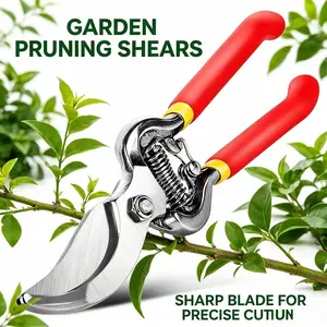 Pruner Shears, Ultra Sharp Garden Clippers, Rust-Resistant Steel Blades, Comfort Grip Hand Pruners for Indoor and Outdoor Plants