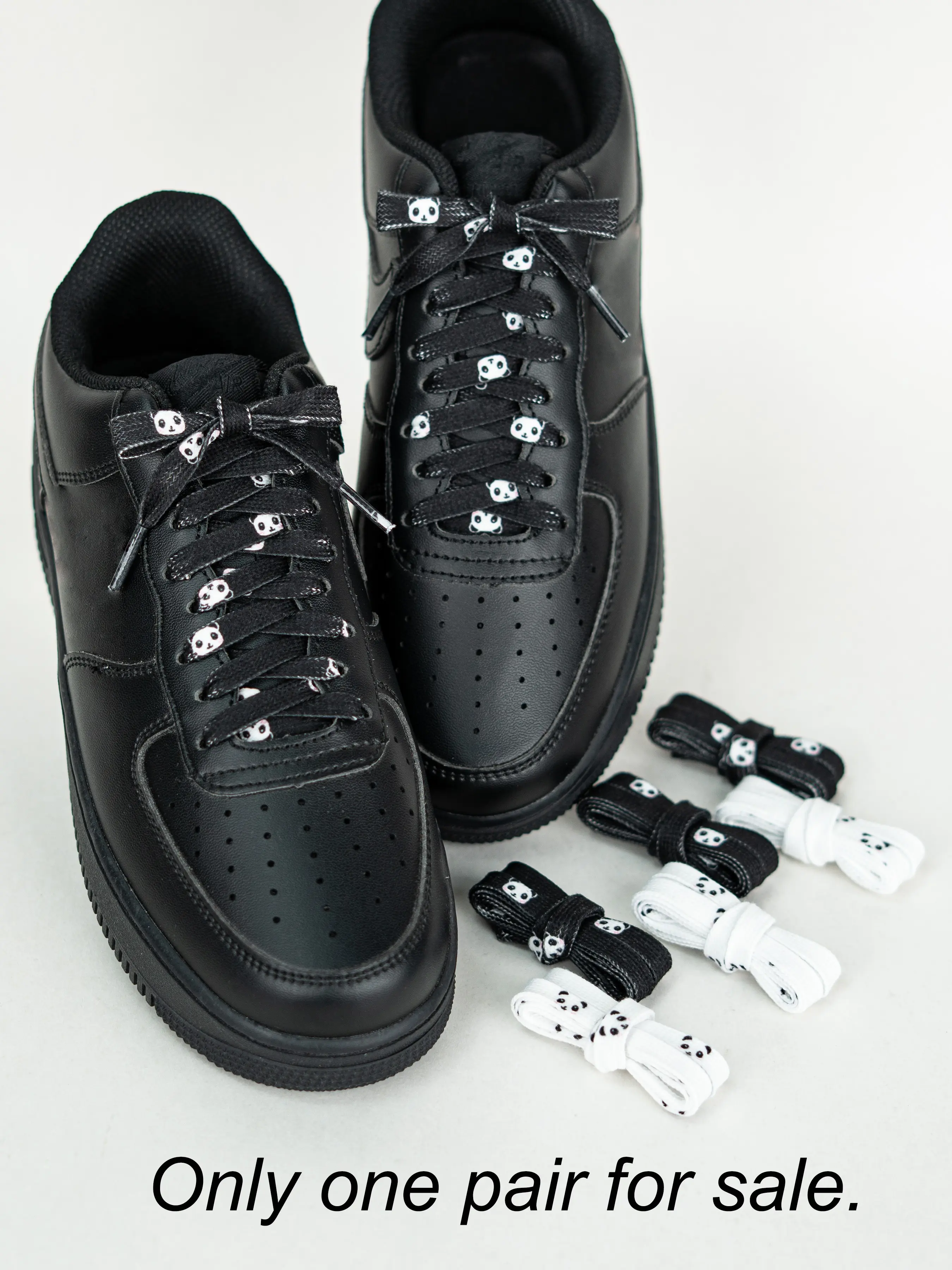Cute Panda Laces, 8mm Wide, Basic Design, Perfect for Daily Casual Wear, Ideal for Sports and Leisure Activities, Sports Shoelaces